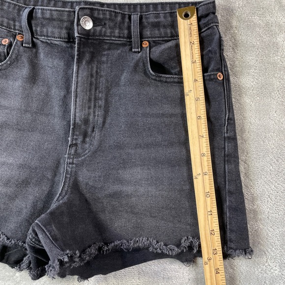 American Eagle‎ Denim Shorts Womens 28 Black Highest Rise Boyfriend Frayed - Picture 5 of 8